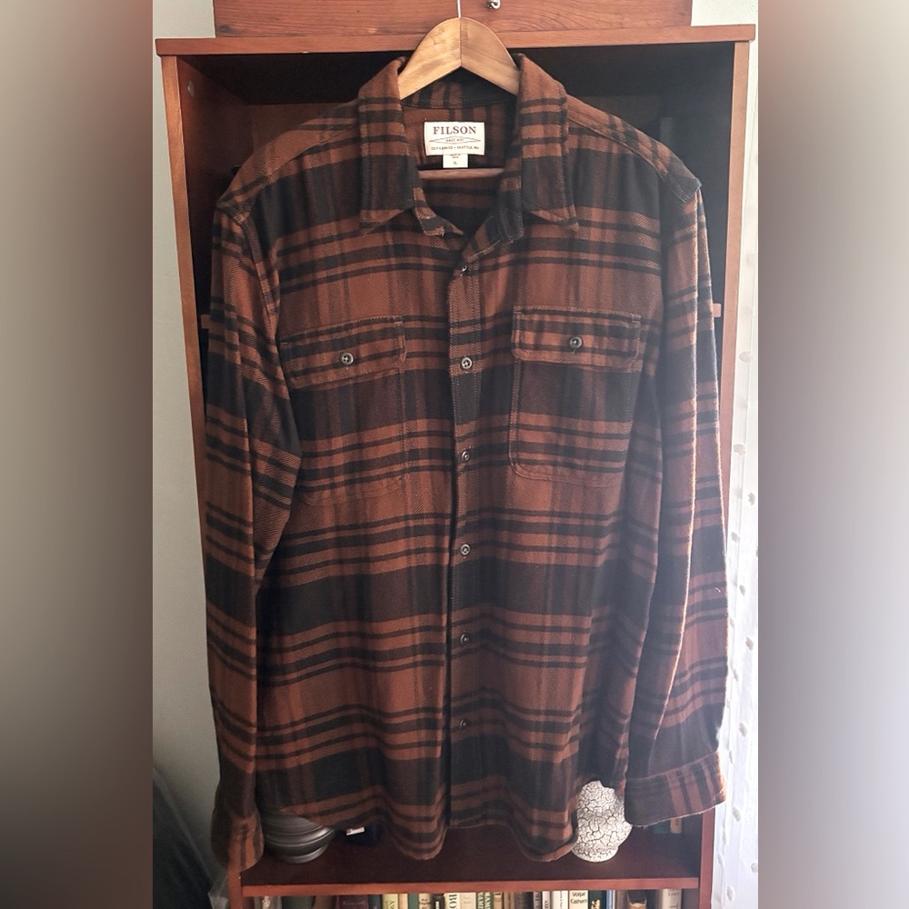 Filson Flannel XL Copper Black